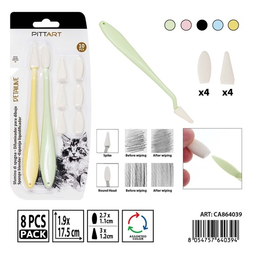[0238059] Set de accesorios de pintura 10 pzs 1.9x17.5 cm - Material de arte y dibujo
