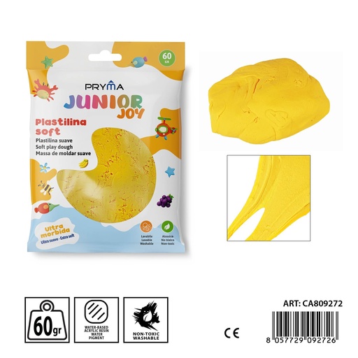 [0238319] Plasticina 60g color amarillo - Arte y manualidades