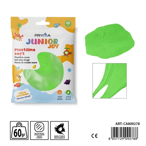 [0238325] Plastilina 60g verde claro - Arcilla y manualidades