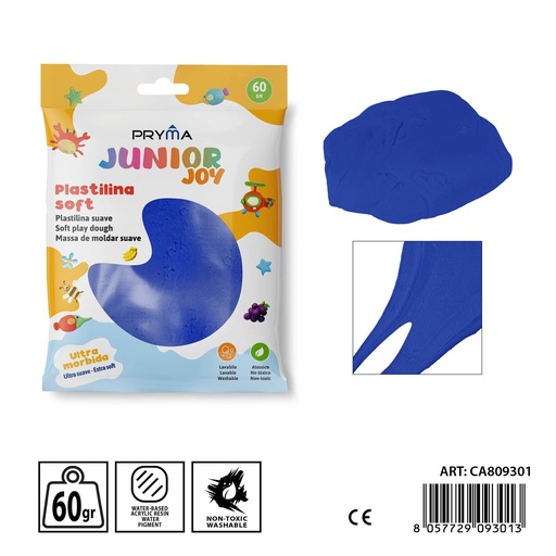 [0238331] Plastilina 60g color azul - Materiales para manualidades y figuras