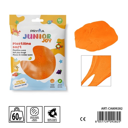 [0238329] Plastilina 60g color naranja - Materiales para manualidades y figuras