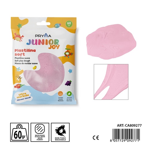 [0238324] Plastilina 60g color rosa - Materiales para manualidades y figuras