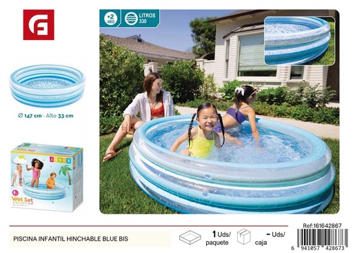 [161642867] Piscina infantil hinchable Blue Bis - Diversión para los más pequeños