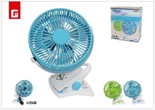 [200998119] Ventilador mini USB pinza 17*25*11 cm - Ventiladores portátiles y productos de verano
