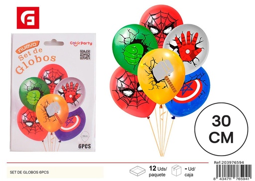 [203976594] Set de globos (6 piezas) - Decoración de fiestas y globos