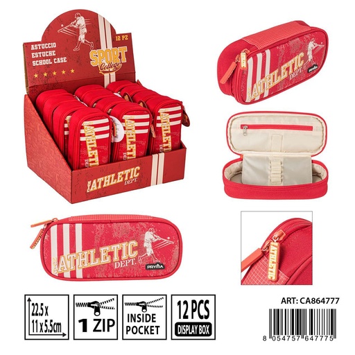 [0238756] Estuche escolar con tapa 22.5x11x5.5 cm - Estuches de lápiz y organización