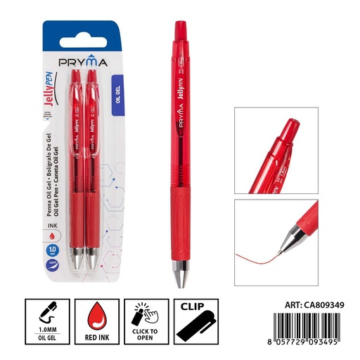[0238448] Bolígrafo de gel 1mm (2 piezas) - Utensilios de escritura y artículos escolares