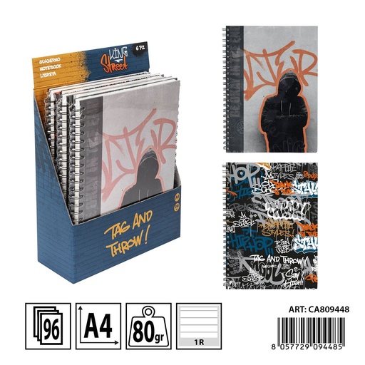 [0239290] Cuaderno espiral A4 96 hojas 80g - Papelería y cuadernos