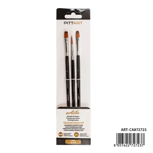 [0239920] Set de pinceles de artista 3 piezas N.6-8-6 - Utensilios de pintura