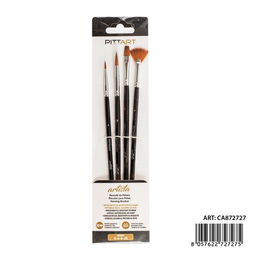 [0239924] Pinceles de artista 4PZ N.4-6-6-10 - Materiales de arte