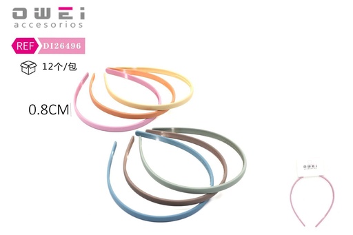 [8428947264965] Diadema de 8 mm 12 unidades DI26496 - Accesorios para el cabello