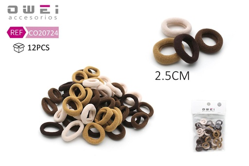 [8428947207245] Gomas para el Pelo 12 unidades CO20724 - Accesorios para el cabello