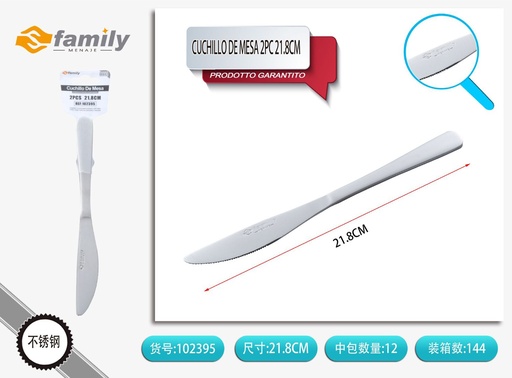 [102395] Cuchillos de mesa 2 piezas de 21.8 cm para servir