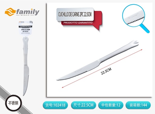 [102418] Cuchillo de carne de agua 2 piezas 21.8 cm - Cuchillería y utensilios de mesa