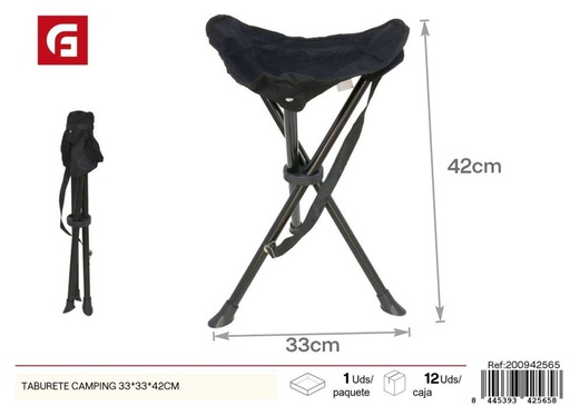 [200942565] Taburete camping plegable 33*33*42 cm - Muebles para el verano y actividades al aire libre
