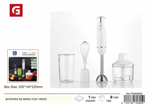 [170169805] Batidora de mano 4 en 1 400W - Electrónica y utensilios de cocina