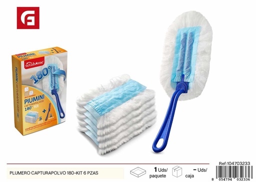 [104703233] Plumero capturapolvo 180° 6 piezas - Accesorios de limpieza