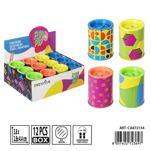 [0239422] Sacapuntas doble con depósito 3.8x2.8x4.4 cm (repetido) - Accesorios de papelería