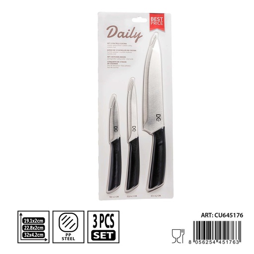 [0239126] Juego de cuchillos chef 3 piezas - Utensilios de cocina