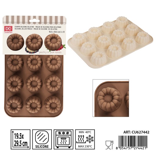 [0237714] Molde de silicona para gelatina 19.5x29.5x2.6 cm - Utensilios de repostería y moldes para hornear