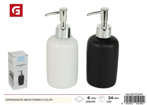 [201701244] Dispensador de jabón cerámica color - Utensilios para baño y organización