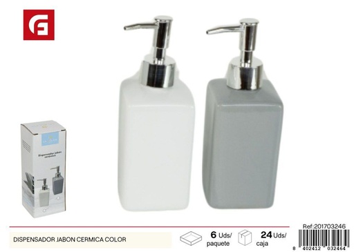 [201703246] Dispensador de jabón cerámica color - Accesorios de baño y juegos de cerámica
