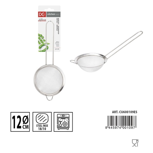 [A000675] Colador redondo de acero 12cm - Herramientas de cocina