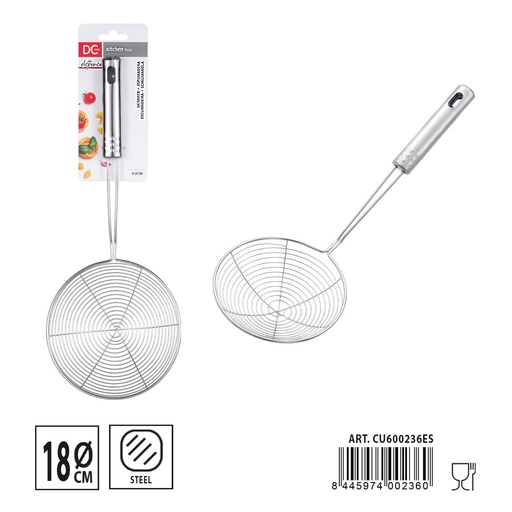 [A000970] Espumadera de acero inoxidable dimensión 38.5x17 cm - Utensilios de cocina