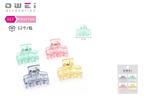 [8428947257691] Pinza 3cm 4 piezas 12 unidades PZ25769 - Accesorios para el cabello