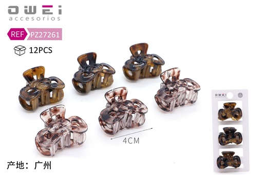 [8428947272618] Pinza de pelo 4cm 12 unidades PZ27261 - Accesorios para el cabello