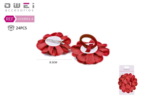 [8428947199311] Pinza flor roja 24 unidades LO19931 - Accesorios para el cabello