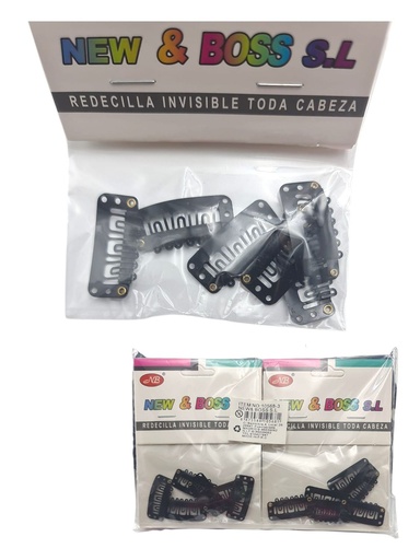 [8875588105681] Clip para extensión de pelo 12 unidades 10568-3 NB - Accesorios de belleza