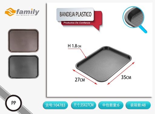 [104783] Bandeja de plástico 35x27 cm - Utensilios de cocina y bandejas