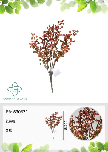 [630671NARANJA] Ramo de flor artificial - Flores decorativas