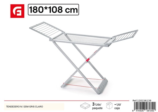 [120156139] Tendedero N.1 20m gris claro - Accesorios de limpieza