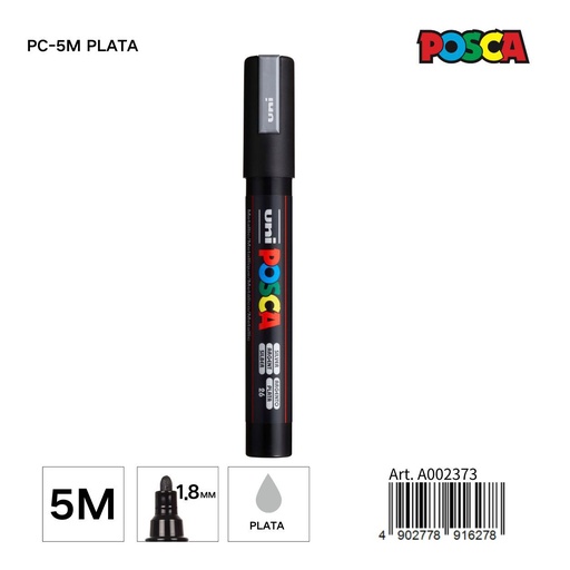 [A002373] Marcador POSCA 1.8mm plata - Papelería y artículos de escritura