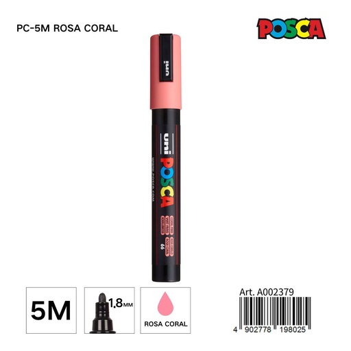[A002379] Marcador POSCA 1.8mm rosa coral - Papelería y artículos de escritura