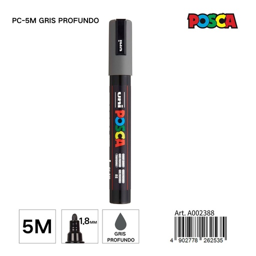 [A002388] Marcador POSCA 1.8mm gris profundo - Papelería y artículos de escritura