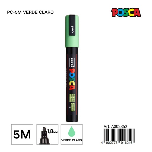 [A002352] Marcador POSCA 1.8MM PC-5M Verde Claro - Material de papelería y marcadores