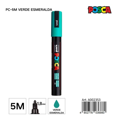 [A002353] Marcador POSCA 1.8MM PC-5M Verde Esmeralda - Material de papelería y marcadores