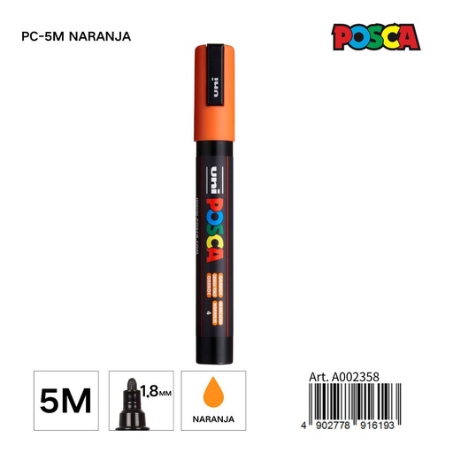 [A002358] Marcador POSCA 1,8MM naranja - Marcadores de colores