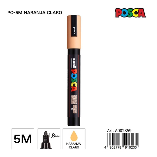 [A002359] Marcador POSCA 1.8MM PC-5M Naranja Claro - Material de papelería y marcadores