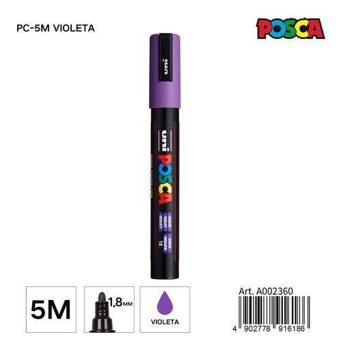 [A002360] Marcador POSCA 1.8MM PC-5M Violeta - Material de papelería y marcadores