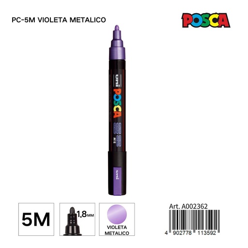 [A002362] Marcador POSCA 1.8MM PC-5M Violeta Metálico - Material de papelería y marcadores
