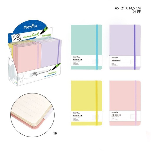 [0216105] Libreta A5 1R color pastel 96 hojas - Papelería y cuadernos