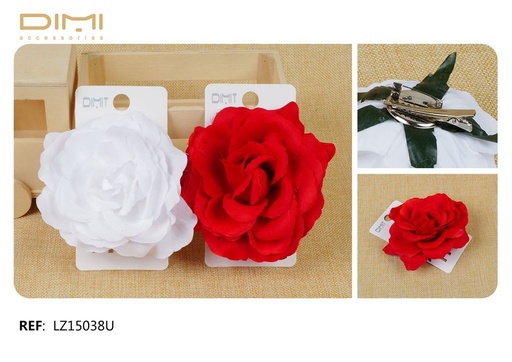 [8435693850502] Pinza/broche con flor 12 unidades LZ15038U - Accesorios de peinado decorativos