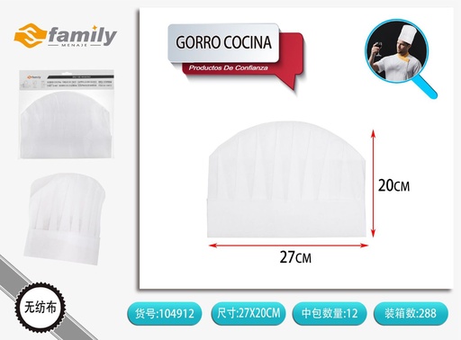 [104912] Gorro de cocina para niños 27x20cm 2 piezas - Accesorios de cocina