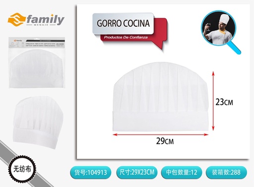 [104913] Gorro de cocina mediano 29x23cm 2 piezas - Accesorios de cocina