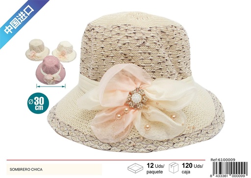 [6100009] Sombrero de chica - Accesorios de moda para el verano