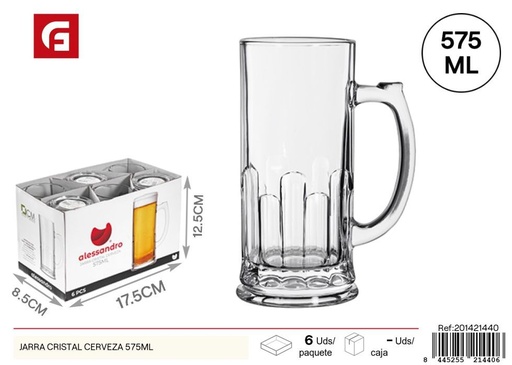 [201421440] Jarra de cristal para cerveza 575 ml - Accesorios de bar y servicio de bebidas